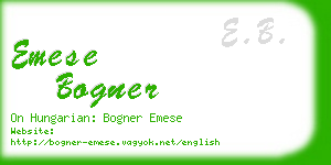 emese bogner business card